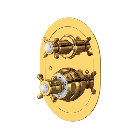 Rohl Edwardian 3/4 Oval Thermostatic Trim With Volume Control U.5521X-ULB/TO